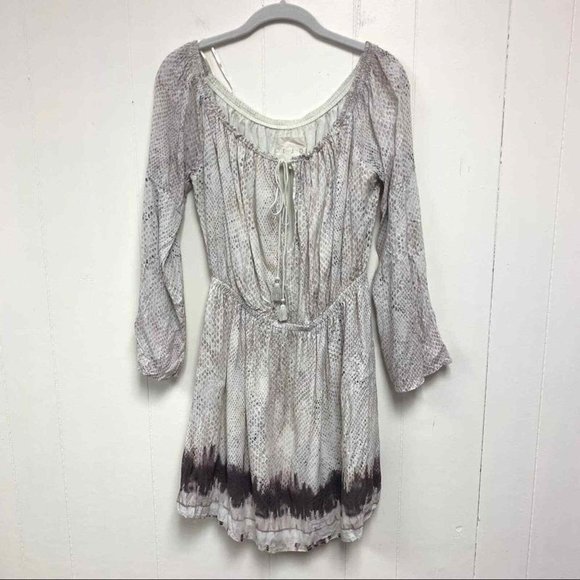 The Jetset Diaries Dresses & Skirts - TJD tie front off shoulder snakeskin print dress size medium